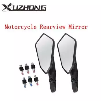 Черный прочный комплект зеркал заднего вида для мотоцикла Spiegel Paar Honda Yamaha Kawasaki Maverick Booster M10 Enduro KTM Suzuki чёрный