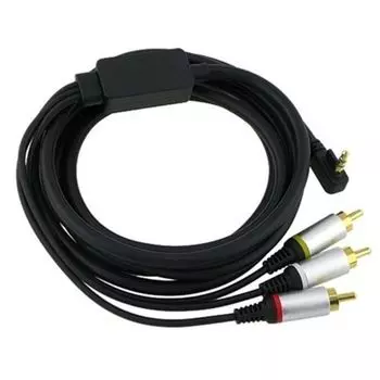 Черный RCA Male Transfer для PSP 2000 3000 3 RCA AV-кабель Кабельный шнур Аудиокабели чёрный