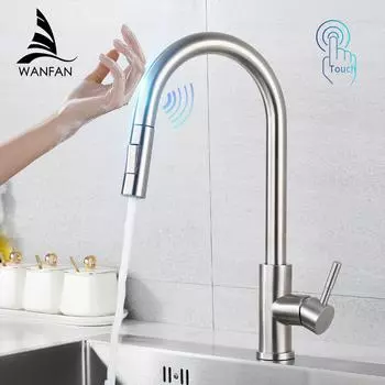 Черный умный сенсорный кухонный кран кран для сенсорного кухонного водопроводного крана смеситель для раковины вращающийся сенсорный смеситель сенсорный смеситель для воды 1015