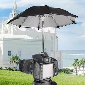 Черный зонтик камеры Dslr, зонтик, дождливый держатель для общей камеры Pographic