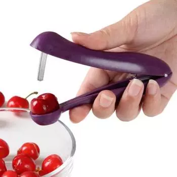 Cherry Pitter, удобный инструмент для удаления сердцевины вишни, легко чистится, вишня, мармелад, сердцевина для фруктов, для домашней кухни фиолетовый