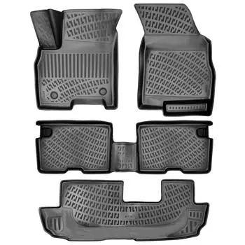Cherry Tiggo 8 Pro Excellent 7 Seater (After 2020) High-Quality and Durable Rubber Car Floor Mats - Odorless, Non-Slip, Long-Lasting