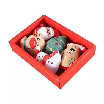 Chew Toys For Cats Interactive Plush Cat Toys 5X Funny Pet Toy Cute Chew Toys With Bell For Biting Chewing Playing Entertainment красный