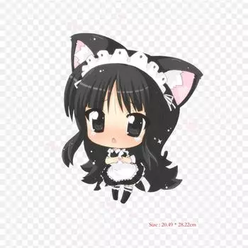 Чиби-кошка для девочек, Chibiusa Cat, железные нашивки для одежды, наклейки с аппликациями на одежду, термочувствительная нашивка на заказ
