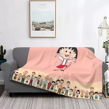 Chibi Maruko Chan-Manta de forro Polar Para Nia, текстильный декор, транспирабельный, ультрамягкий, ropa de cama de viaje 30x40in