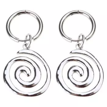 Chic Distressed Geometric Earrings Accessory Eye Catching Dangle Ear Rings Adornment for Vintage Fashion Enthusiasts