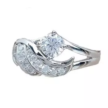 Chic Finger Ring Lightweight Non-Fading Luxury ARI 6 серебряный