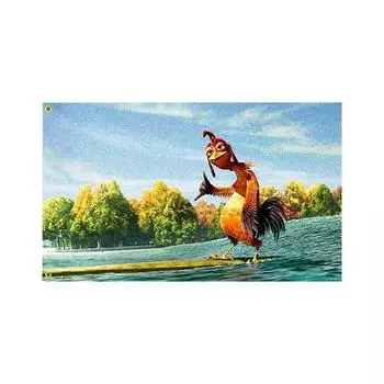 Chicken Flag 3x5 Feet Fun Tapestry Flag For Bedroom Room College Dorm Room Double Sided Cool Modelling Flag For Room Wall Art Decoration One Size