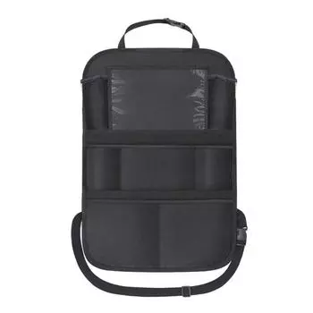 Child Car Seat Storage Kick Proof Back Cover Touch Screen Storage Bag Car Seat Cushion Baby Car Accessories Trim чёрный