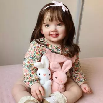 ChildDream 70 см огромная тканевая модель тела кукла Cammi милая улыбающаяся готовая кукла Reborn Girl игрушка для малышей, подарок на день защиты детей 70CM