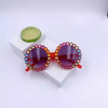 Children 2-10 Years Old Round Frame Sunglasses Fashion Frame Cartoon Personalized Sunglasses Fashion Sunglasses