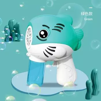 Children S Cartoon Electric Bubble Blowing Light Clown Fish Bubble, Summer Outdoor Outing Bubble Machine Toy