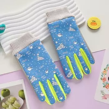 Children s Gloves for Winter for Boys and Girls Warmth Water-splashing Wind Proof and Thickened Winter Outdoor Play Snow Proof Gloves One Size
