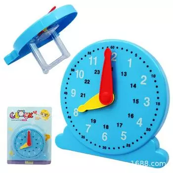 Children s Recognition Time Alarm Clock Montessori Early Education Educational Enlightenment Toy Cognitive Digital Toy Clock синий