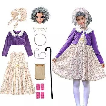 Children s Role-play 6-piece Set Party Cosplay Costume 110 фиолетовый