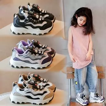 Children Summer Shoes Breathable Sneaker for Boy Girl Lightweight Kids Sports Soft Bottom Antiskid Shoes Sneakers for Boys Kids 26 фиолетовый