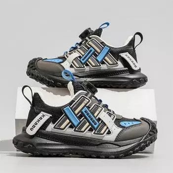 Childrens Sneakers for Boy and Girl High-quality Outdoor Sports Non-slip Walking Shoes 2025 Trendy Comfor Tennis Shoes for Kids 26 чёрный