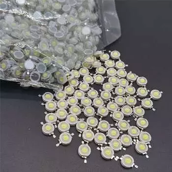 Чип лампы 3,2-3,6 В DIY Светодиодный прожектор LED COB 10-50 шт. Мини-светодиодная лампа 1 Вт 3 Вт 10pcs белый
