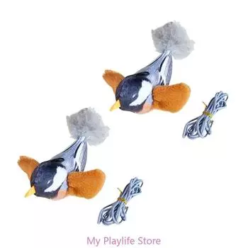 Chirping Toy Bird Toy Soft Chewing Exercise Bird for Cats Kitten Teething Toy