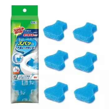 Чистящее средство для туалета 3M Scotch Brite, 6 сменных блоков с моющим средством T-557-6RF синий