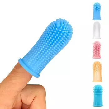 Чистящие средства для зубных щеток Pet Finger для кошек и собакЗубные щетки для чистки полости ртаСиликоновые щетинки