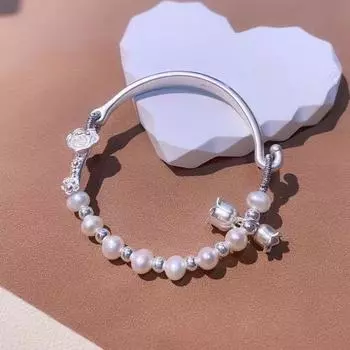 Чистый серебряный браслет Beizhu Ruyi Half S925, браслет-колокольчик из серебра 925 пробы, легкий роскошный женский браслет высокого класса 18CM