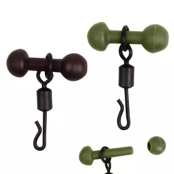Chod для вертолетных установок Q-образный вертлюг Heli Beads Line Group Защитная трубка для рыболовного коннектора чёрный