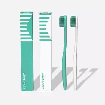 Choose 1 of 2 Live Orals V-cutting orthodontic toothbrushes V cut orthodontic toothbrush_glossy white