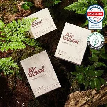 Choose 1 of 3 types of Air Queen Arvo organic sanitary pads (long liner 20P/medium 14P/large 12P) Organic Longliner 20P