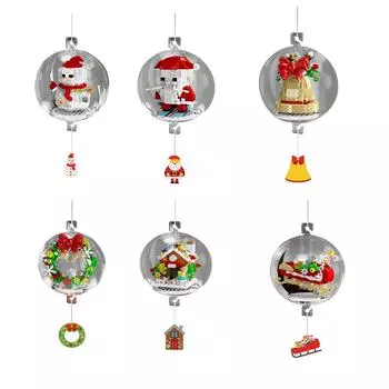 Christmas Building Block Toy Christmas TreeReindeer Assembly SantaClaus Gift One Size