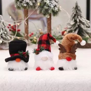 Christmas Doll Elf Gnome with Led Light Faceless Old Desktop Christmas Decorations for Home Xmas 2025 New Year Children s Gifts