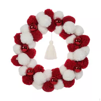 Christmas Door Wreath ,Front with Light ,Artificial Xmas for Window