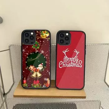 Christmas Gift Snowflake Santa Phone Case For Iphone 14 13 12 11 Pro Max Mini 7 6 6s 8 Plus X Xr Xs Se 2020 Shell PC TPU Cover iphone 12 pro