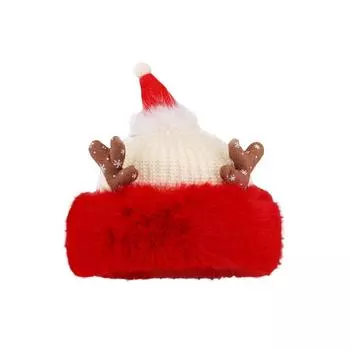 Christmas Hat Deer Antler Plush Hat One Size