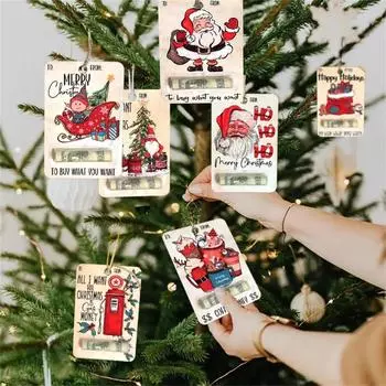 Christmas Money Holders Gift, Christmas Money Holders For Cash,Wooden Christmas Money Holder Gift,Christmas Money Holders Hanging Decor One Size