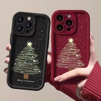 Christmas Pattern TPU Phone Case For iPhone 16 Pro Max 15 14 Plus 13 12 11 Pro Max 7 8 XR X XS SE Shockproof Soft Silicone Cover iPhone 16