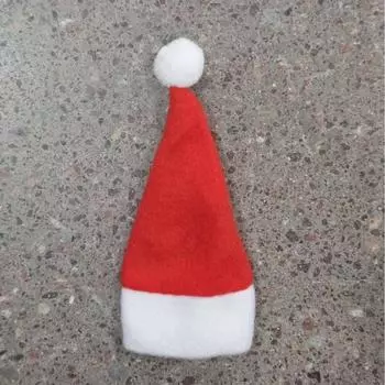 Christmas Red Small Hat For Wine Bottle Holiday Decor Festive Gifts Parties