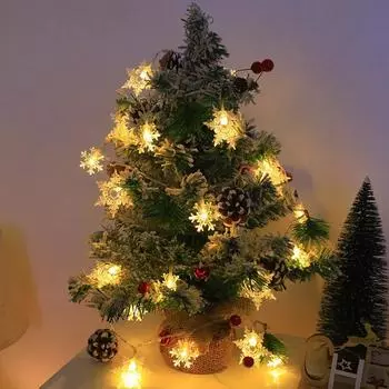 Christmas Snowflake Snowman Light String A Sky Full of Stars Twinkle Lights Christmas Decoration LED Light String 2-meter 20 light