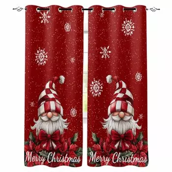 Christmas Snowflakes Goblins Flowers Blackout Curtains For Living Room Bedroom Window Treatment Blinds Drapes Kitchen Curtains W135 x H60cm