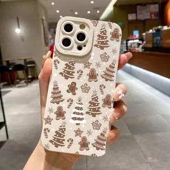 Christmas Tree Graphic Phone Case For iPhone 16 Pro Max 15 14 13 12 11 XS X XR 7 8 Plus SE 2022 Shockproof Silicone Bumper Cover For iPhone 16 Pro Max&tpu