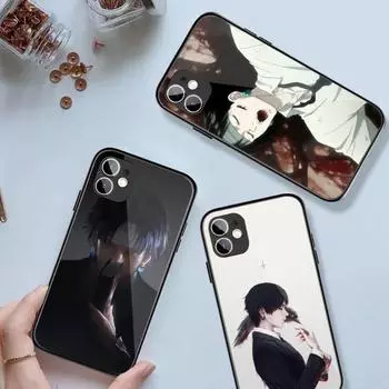 Chrollo Lucilfer Chains Phone Case For IPhone 14 13 12 11 XS X 8 7 6 Plus Mini Pro Max SE 2022 Black PC TPU Glass Phone Cover iPhone 14