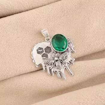 Chrome Diopside Gemstone 925 Sterling Silver Ethnic Jewelry Women Pendant 1.49 CP-28-2