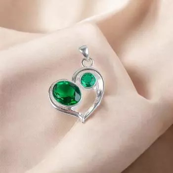Chrome Diopside Gemstone 925 Sterling Silver Jewelry Heart Shape Pendant For Her CP-3-1