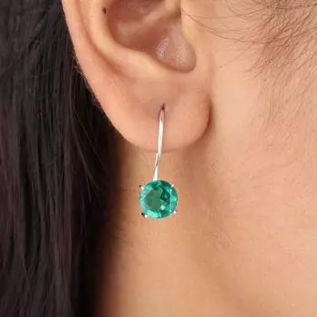 Chrome Diopside Gemstone 925 Sterling Silver Jewelry Handcrafted Earrings 0.92 EE-174-5