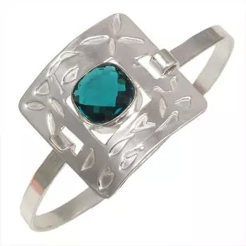 Chrome Diopside Gemstone Handmade Silver Jewelry Cuff Bracelets 7 Adjustable