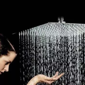 Chrome Finish Ultra-Thin Wall Mounted Bathroom Accessories Showerhead Rainfall Top Sprayer 4inch-Round