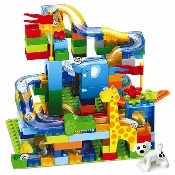 CHTOY Slope Toy Building Blocks Jungle Adventure Toy Blocks Looping Coaster 3D Puzzle для детей Рождественский подарок на день рождения (170шт)