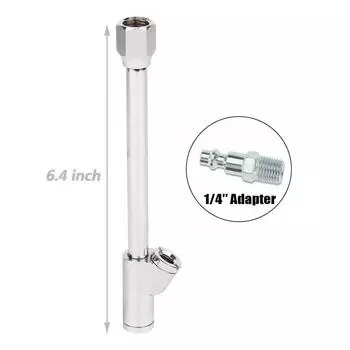 Chuck 2in1 Heavy Duty Tire Filler FNPT RV Dual Head Inflator 1/4\ Compressor Dual Head Chuck Inflator Tool For Truck RV Bus