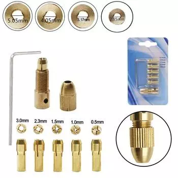 Chucks Adapter Mini Drill 2.35/3.17/4.05/5.05mm Brass Collet Copper Material Drill Collet For Use With Hand Drills 5.05mm