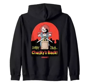 Chucky Sorry Jack Back Зловещая мультяшная толстовка с капюшоном Chucky s чёрный